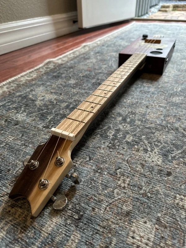 3-String Leather Rose Guitar - Image 3